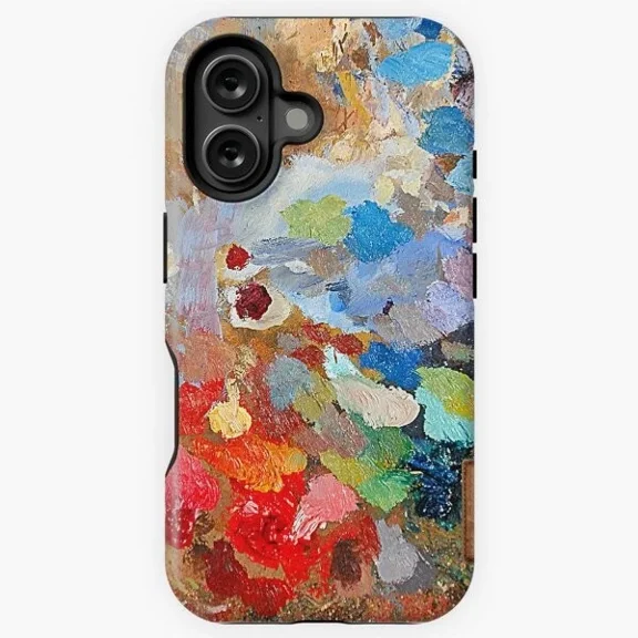 Vibrant Artist Paint Palette Textured Art Case iPhone 17 through 11 Pro Max