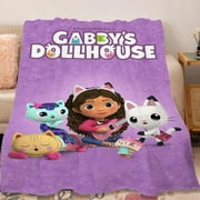[Vibrant Bazaar] Soft Funny Throw Blanket Flannel Blanket Sofa Winter G-Gabbys D-Dollhouse Lovely Warm Bed Fluffy Blankets Microfiber Bedding Kids Gift