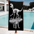 thumbnail image 1 of Vibrant Beach Towel with Skeleton Design - Perfect for Pool Bath and Travel - Soft Absorbent and Stylish for Women, 1 of 6