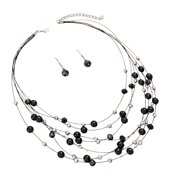 Vibrant Beaded Fashion Jewelry Set Exquisite Beadwork Jewelry Set for Women Necklace and Earrings for Celebrations