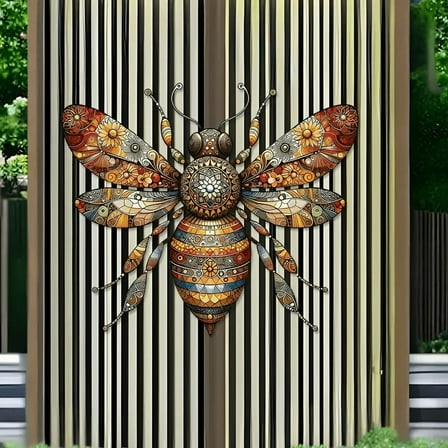 Vibrant Bee Metal Wall Art, Colorful Farmhouse Home & Outdoor Decor