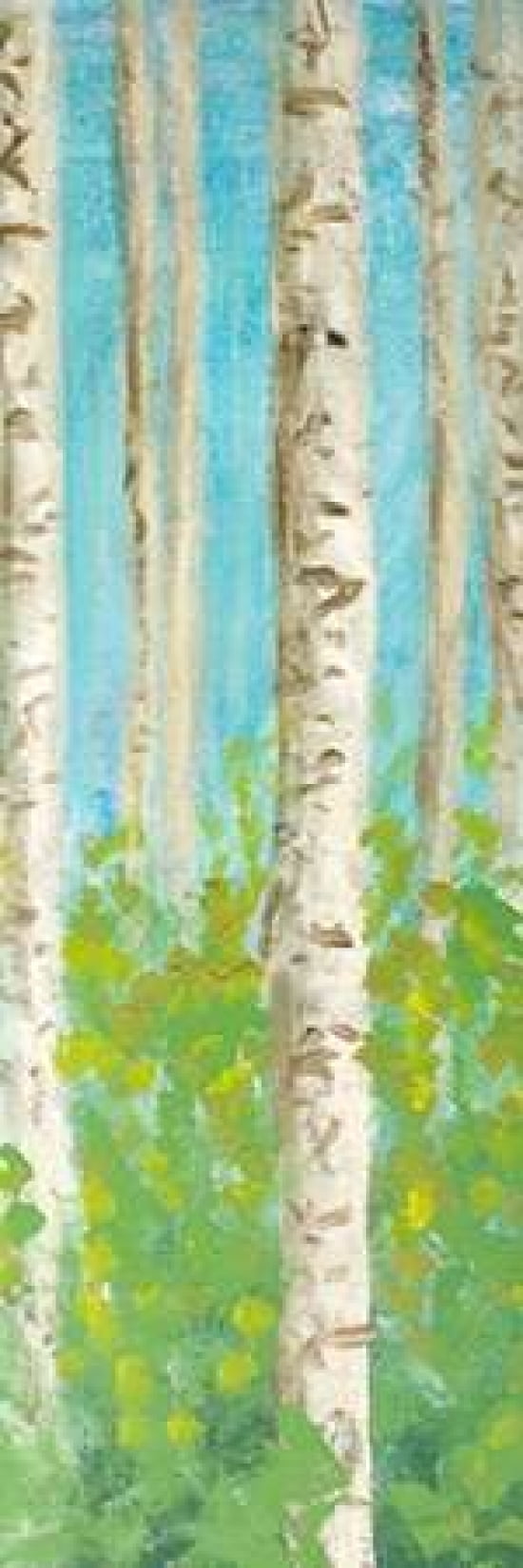 Vibrant Birchwood II Canvas Art - Walt Johnson (8 x 24)