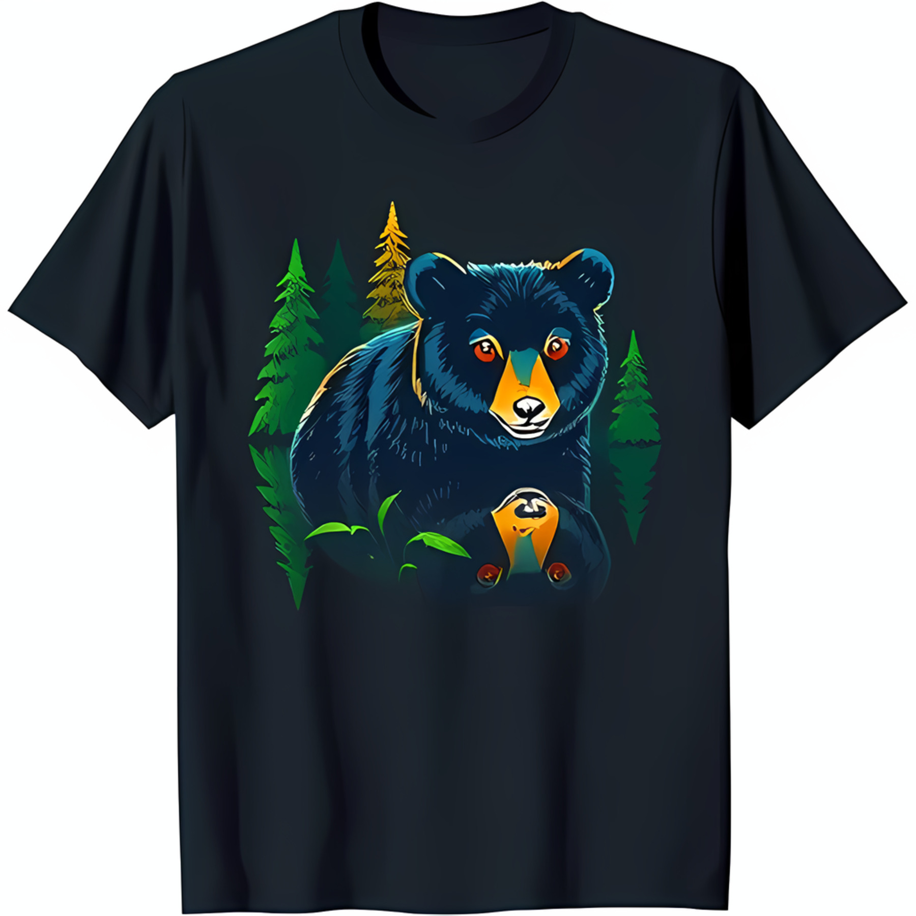 3 Bear Motif T-Shirt Unisex main image 1
