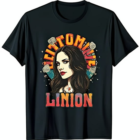 Vibrant Black T-Shirt with Graphic Vintage Aesthetic Design