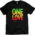 thumbnail image 1 of Vibrant Black T-Shirt with ONE LOVE Splatter Graphic & Tree, 1 of 5
