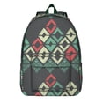 thumbnail image 1 of Vibrant Bohemian Print Backpack: Women's Boho Chic Rucksack with Front Zipper Pocket, Lightweight & Durable, Perfect Gift for School, College, Commuting, Work, Travel, Vacation & Youth Culture., 1 of 5
