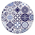 thumbnail image 1 of Vibrant Bohemian Table Cover with Elastic Edge and Floral Design, Fits Round Tables 52-56 Inches, Durable Tablecloth, 1 of 7