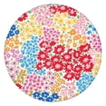thumbnail image 1 of Vibrant Boho Floral Print Elastic Hem Tablecloth - Round Table Cover for Kitchen Patio - Fits 52 to 56 Inch, 1 of 7