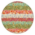 thumbnail image 1 of Vibrant Boho Floral Print Tablecloth - Elastic Hem Fits 52-56 Inch Round Tables - Stretchable Table Cover for Kitchen, 1 of 7