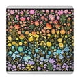 thumbnail image 1 of Vibrant Boho Flowers Design Elastic Tablecloth, 34 Inch Square Washable Fabric Cover for Kitchen Breakfast Nook and Party Decor, 1 of 6
