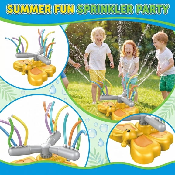 Vibrant Butterfly Outdoor Water Sprinkler for Backyard Fun, Rotating and Wiggle Tubes for Garden Lawn Entertainment, Summer Splash Patio Accessory