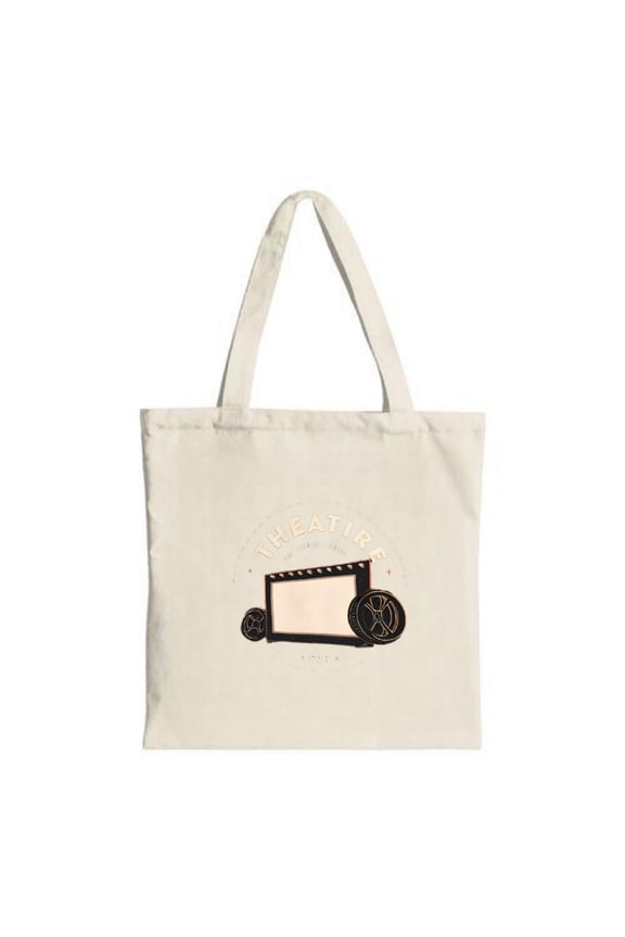 Vibrant Canvas Tote Bag with Sun Mountains & Flowers - Perfect for Shopping Travel & Parties Design