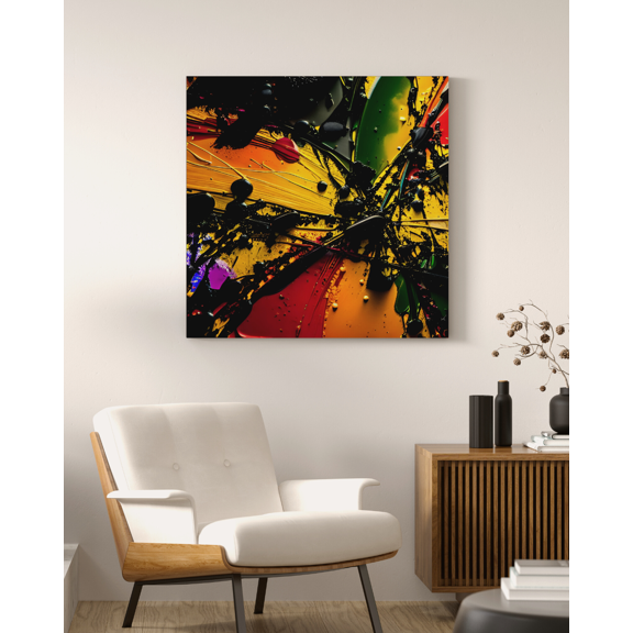 Vibrant Chaos - Abstract Expressionism Canvas Wall Art