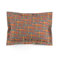 Vibrant Checkered Microfiber Pillow Sham - Cozy Home Decor