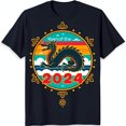Vibrant Chinese TShirt Year of the 2024 Dark Blue