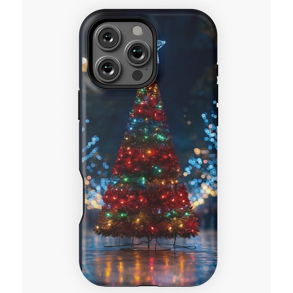 Vibrant Christmas Tree Festive Lights Phone Case for iPhone 16 15 14 13 12 11 Pro Max