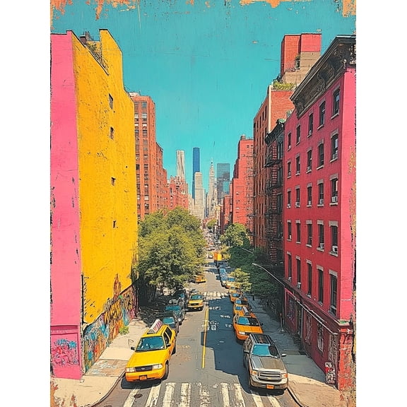 Vibrant Cityscape Canvas Print/Wall Artļ¼ Perfect for Living Roomļ¼ Bedroomļ¼ Officeļ¼ Hallwayļ¼ and Apartment Decor