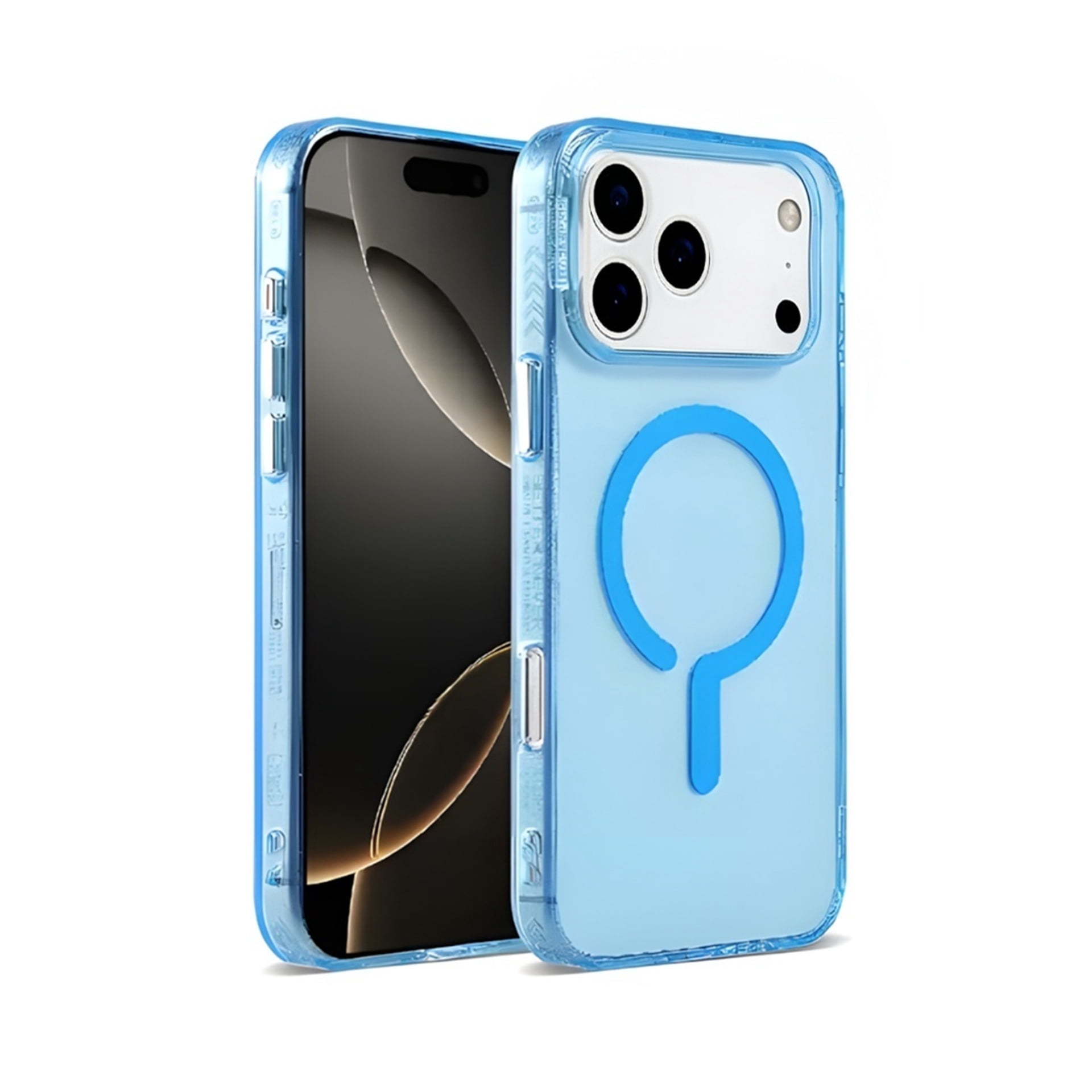 Vibrant Clear MagSafe Case for iPhone 17 Pro - Blue