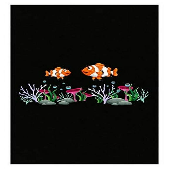 Vibrant Clown Fish Poster - Colorful Coral Reef Artwork for Aquatic Themes