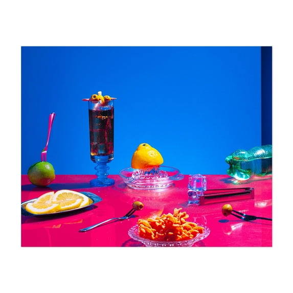 Vibrant Cocktail Still Life - Photography Pop Art Modern Art Fruit Cocktail Surrealism Kitchen Decor Abstract Unframed Wall Art Print 4 x 6 inches