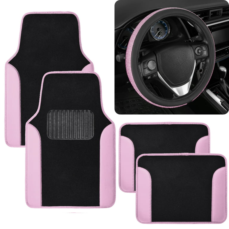 Hot Pink Bling Car Accessories Interior Set For Women Girls