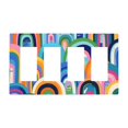 thumbnail image 1 of Vibrant Color Hues Painting Switch Cover Decorative Wall Plate / 4-Gang Screwless / Standard Size 4.5x8 in, 1 of 5