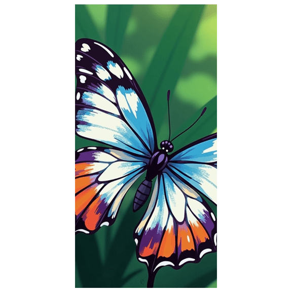 Vibrant Colorful Butterfly Design Background Backdrop Banner Party Decorations for Garden Parties Outdoor Gatherings Photography Props Spring Celebrations