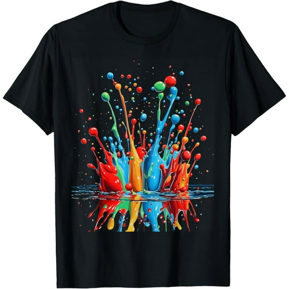 Vibrant Colorful Splash Abstract Art for Art Lovers T-Shirt