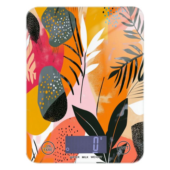 Vibrant Colors Abstract Shapes Food Scale Digital Kitchen Scale Waterproof Grams Ounces lbs for For Baking and Cooking