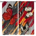 thumbnail image 1 of Vibrant Colors Butterfly Curtains, Geometric Paint Graffiti Window Treatments 2 Panel Set, Privacy Curtains 90% Shading, Noise Reduction and Energy Saving for Living Room Bedroom-W42xL54in, 1 of 6