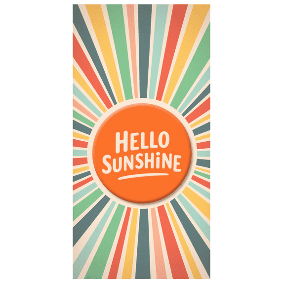 Vibrant Colors Sunshine Banner Retro Style Positive Message Decorative Design for Outdoor Events Indoor Home Decor Motivational Settings