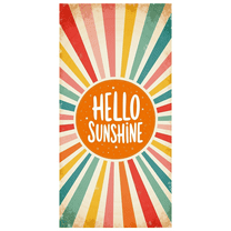 Vibrant Colors Sunshine Banner Retro Style Positive Message Decorative Design for Outdoor Events Indoor Home Decor Motivational Settings