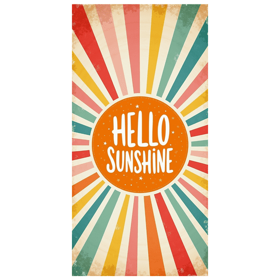 Vibrant Colors Sunshine Banner Retro Style Positive Message Decorative Design for Outdoor Events Indoor Home Decor Motivational Settings