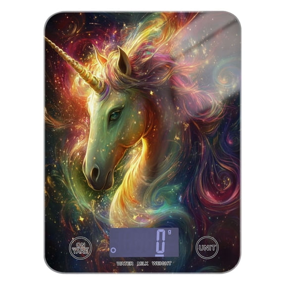 Vibrant Colors Unicorn Food Scale Digital Kitchen Scale Waterproof Grams Ounces lbs for For Baking and Cooking