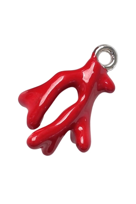 Vibrant Corals Pendant for Jewelry Making, Portable Alloy Craft Supplies Artistic Accessories