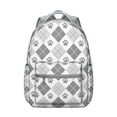 thumbnail image 1 of Vibrant Dog Bone and Paw Pattern Lightweight School Bag Cute Small Backpack for School Compact Travel Backpack for Dog Enthusiasts, 1 of 6
