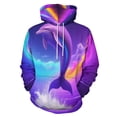 thumbnail image 1 of Vibrant Dolphin Rainbow Splash Men's Women New Sweatshirt Hoodie Men's Plus Size Sweatshirt Hooded Sweatshirt 3d Printed Street Men's Cloth, 1 of 6