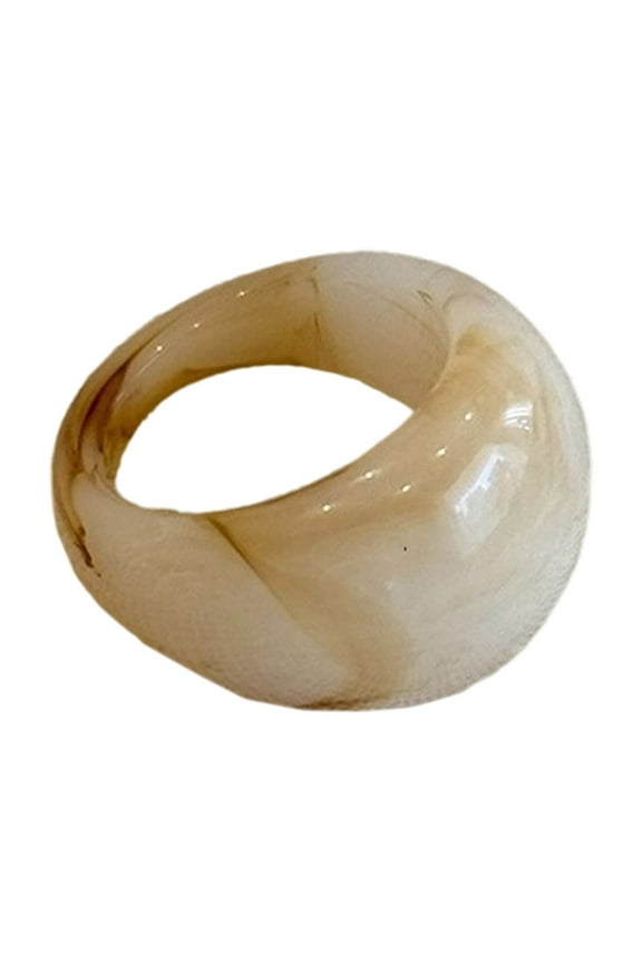 Vibrant Dome Shaped Resin Rings Vibrant Dome Resin Rings Wide Thick Design Stackable Hand Rings Accessories