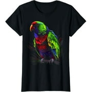 Vibrant Eclectus Parrot: A Stunning Tribute to Native American Northwest Tribal Art on a T-Shirt