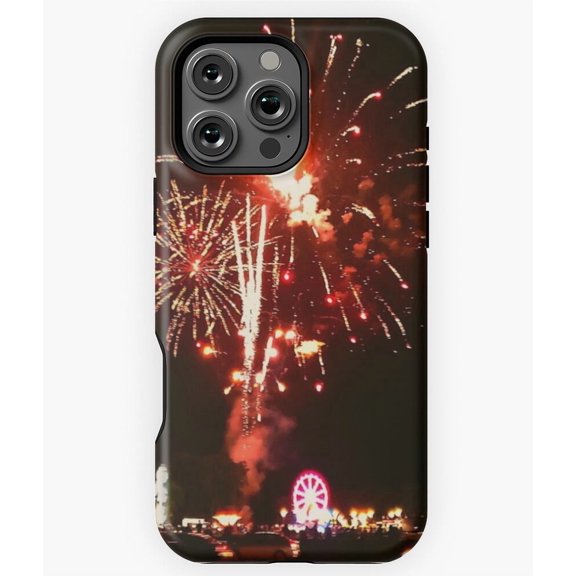 Vibrant Firework Show Night Display Phone Case for iPhone 16 15 14 13 12 11 Pro Max