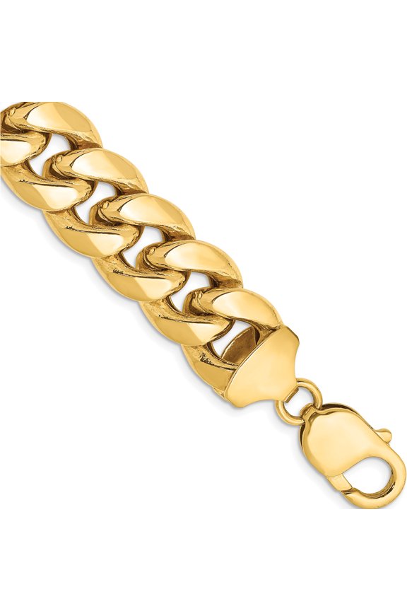 Vibrant Flawless Beautiful 10K 13.2mm Semi-Solid Miami Cuban Chain Luxurious Timeless Chic