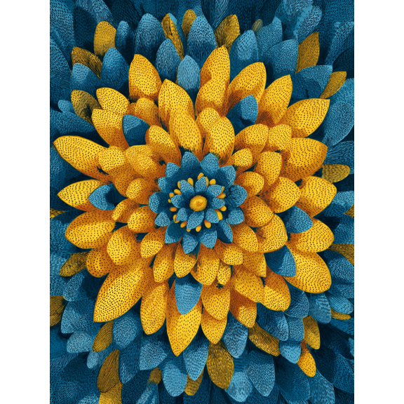 Vibrant Floral Abstract Canvas Wall Art, Modern Flower Print for Living Room, Bedroom, Office and Hotel Decor