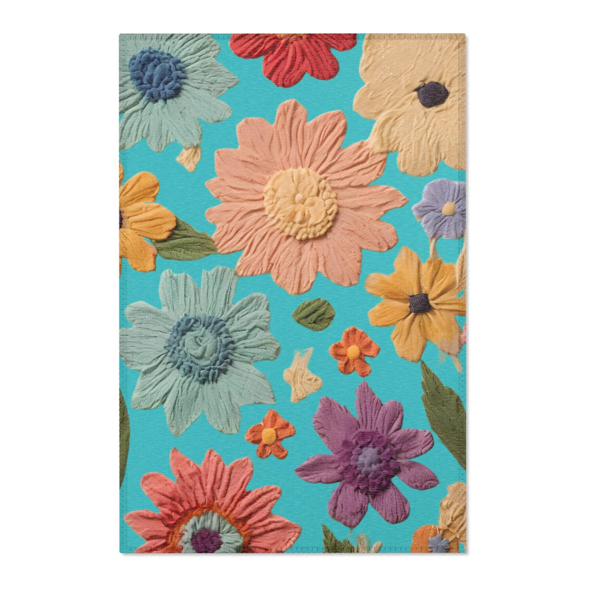 Vibrant Floral Area Rug - Brighten Your Home Décor with Colorful Blooms ...