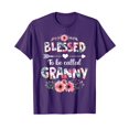 thumbnail image 1 of Vibrant Floral Blessed to be Called Granny T-Shirt for Fun Mother's Day Gift, 1 of 5
