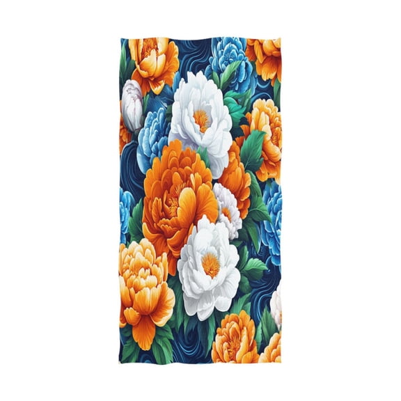 Vibrant Floral Bloom 64''x32'' Bath Towels Lightweight Quick-Dry Breathable Soft for Gym Travel Swim