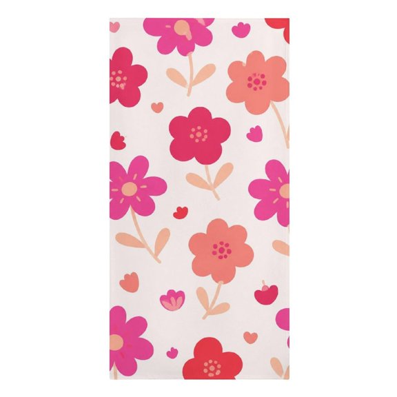 Vibrant Floral Bloom Pattern Microfiber Beach Towel Absorbent Compact Towels for Swimming Pool Beach Travel Things for Vacation Essentials Adult Gift,61.4×30.3Inch