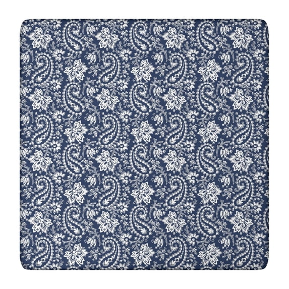 Vibrant Floral Bohemian Elastic Tablecloth, 36x36 Inch Square Cover for Decorating Your Patio, Kitchen, and Card Tables