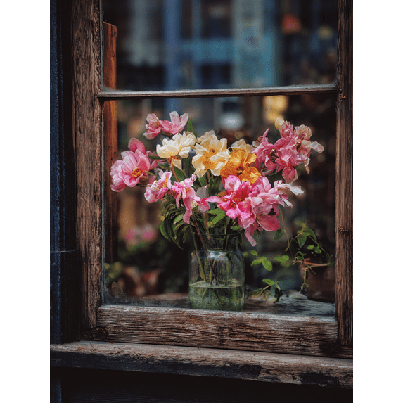 Vibrant Floral Impressionist Oil Painting Canvas Wall Art for Living Room Bedroom Dining Room Hallway Office Entryway