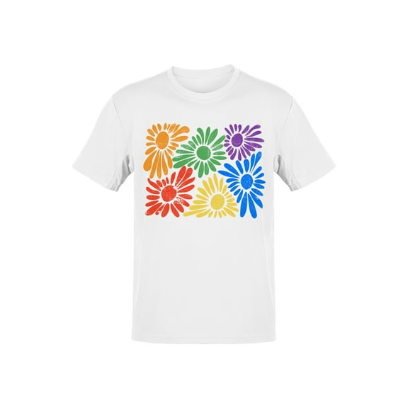 Vibrant Floral Kaleidoscope Men's T-shirt