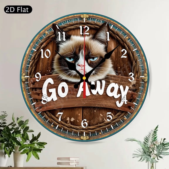 Vibrant Floral Ladybug Round Wall Clock with Checkerboard Design Silent Non Ticking for Home Decor